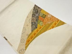 切り嵌め古典柄模様織出し名古屋帯